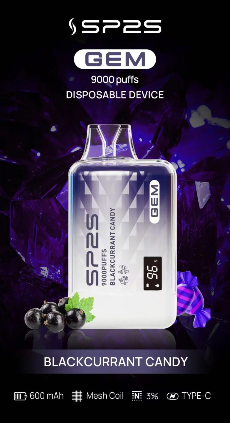 sp2s 9000口一次性電子煙黑加侖糖果口味長效大容量 | 多種口味