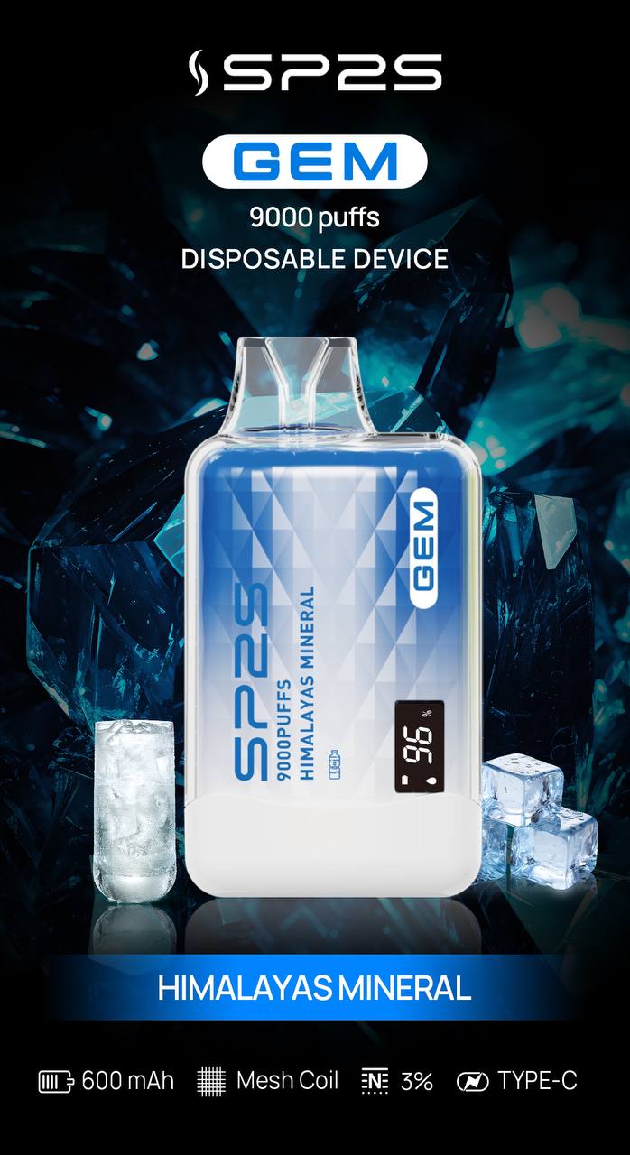 sp2s 9000口一次性電子煙冰礦泉口味長效大容量 | 多種口味